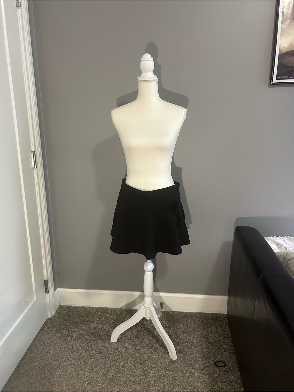 Streetwear Society Black Flared Mini Skirt
